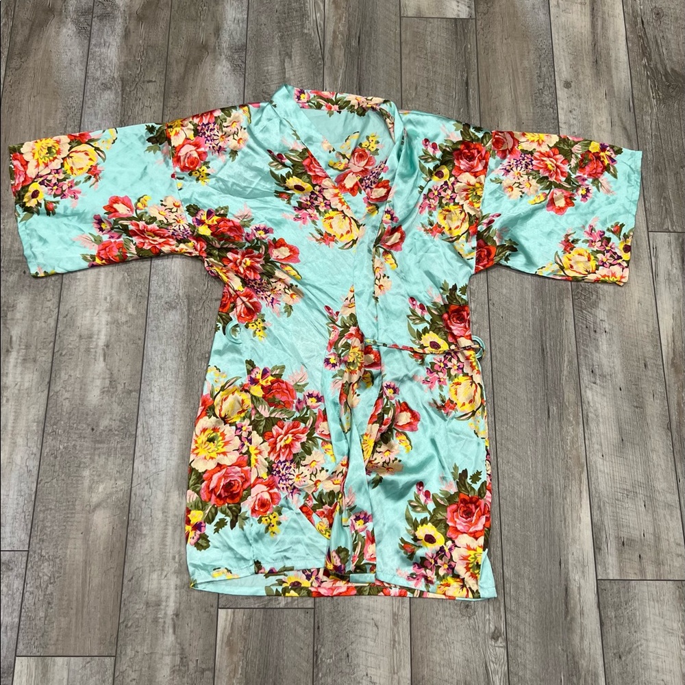 Floral Silk Robe